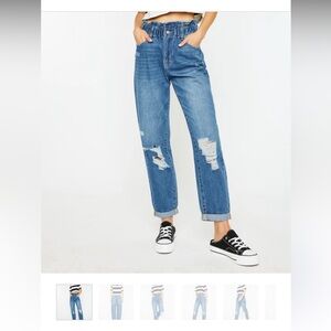 KanCan Olivia Ultra High Rise Paperbag Boyfriend Jeans Size Small